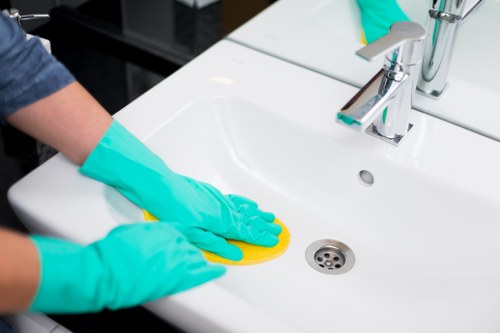 Reviewing a carpet cleaning concern with service records